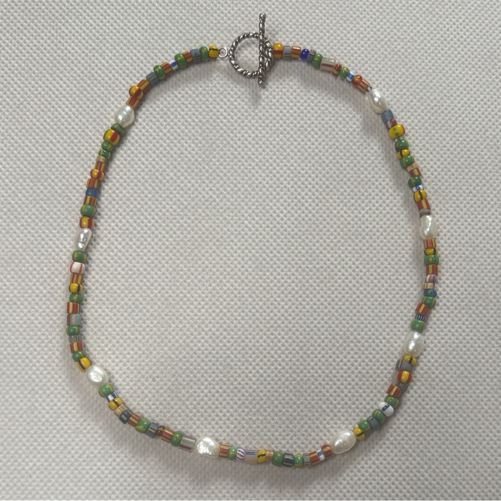 Trade Bead and Pearl Choker